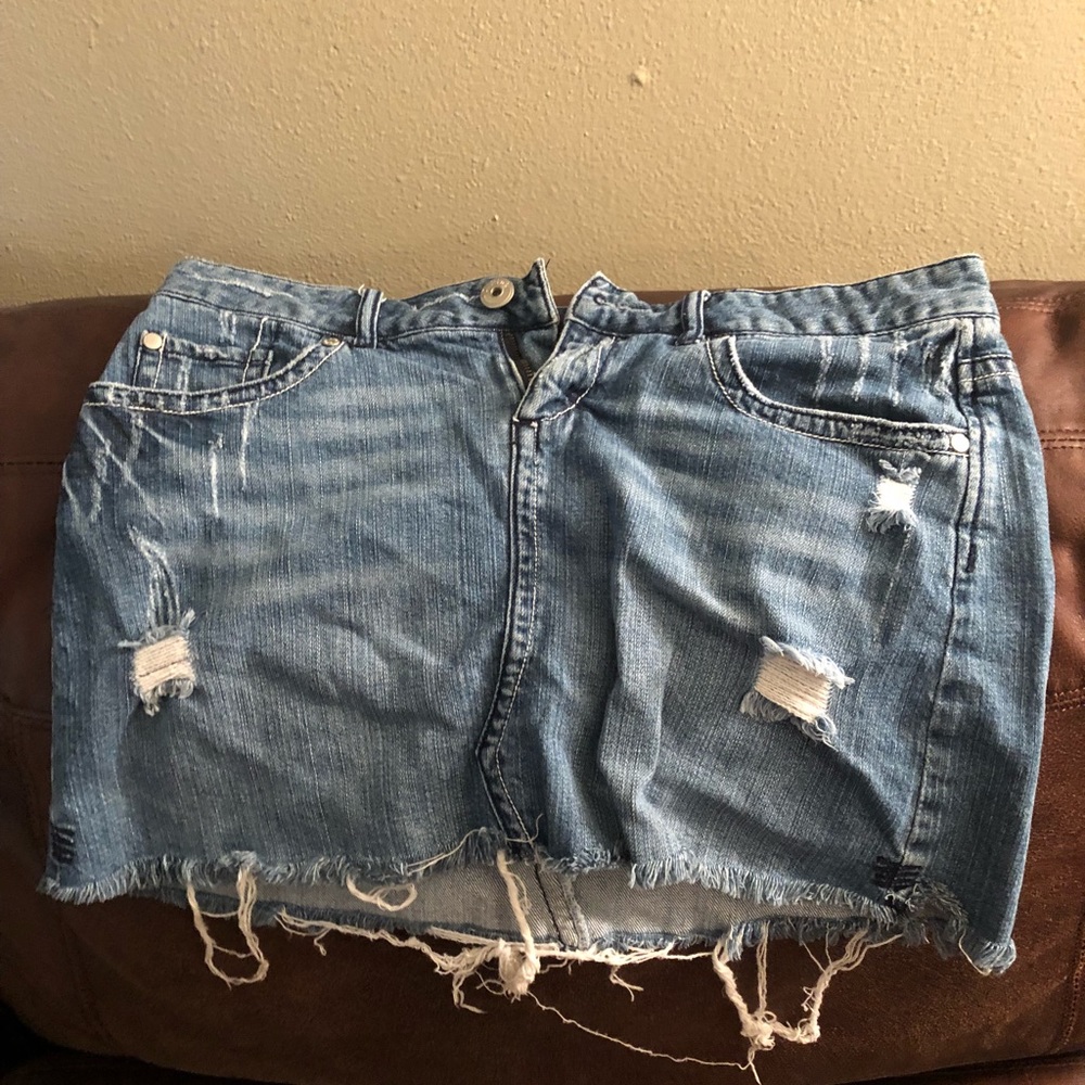 Denim mini skirt